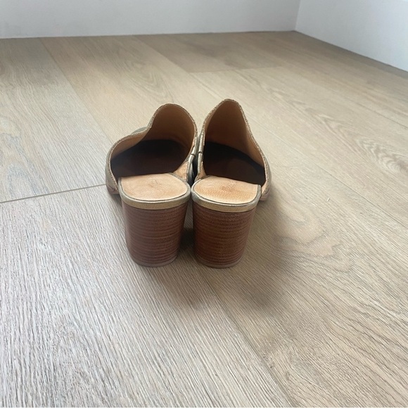 Madewell Harper Mules in Metallic Gold - Picture 7 of 9